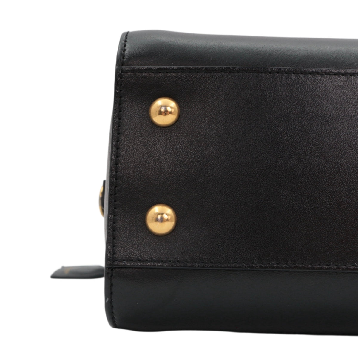 SAINT LAURENT Black Leather Baby Cabas 2-Way Bag [Used]