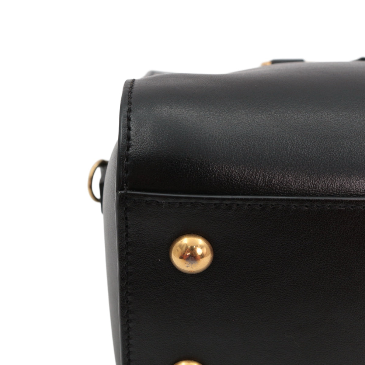 SAINT LAURENT Black Leather Baby Cabas 2-Way Bag [Used]