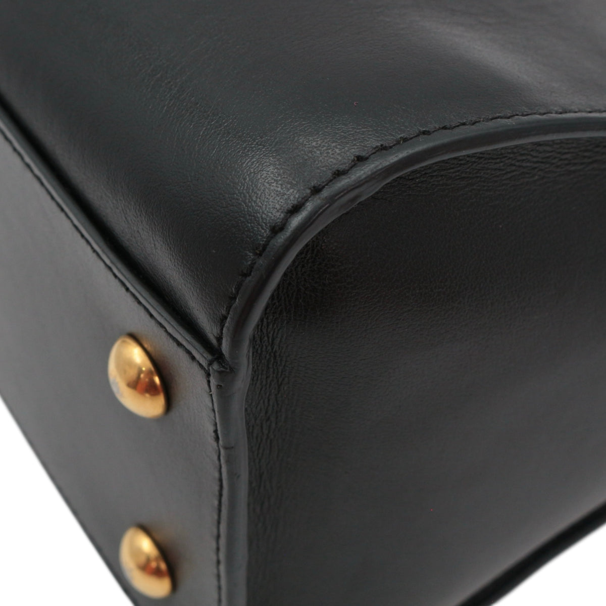 SAINT LAURENT Black Leather Baby Cabas 2-Way Bag [Used]