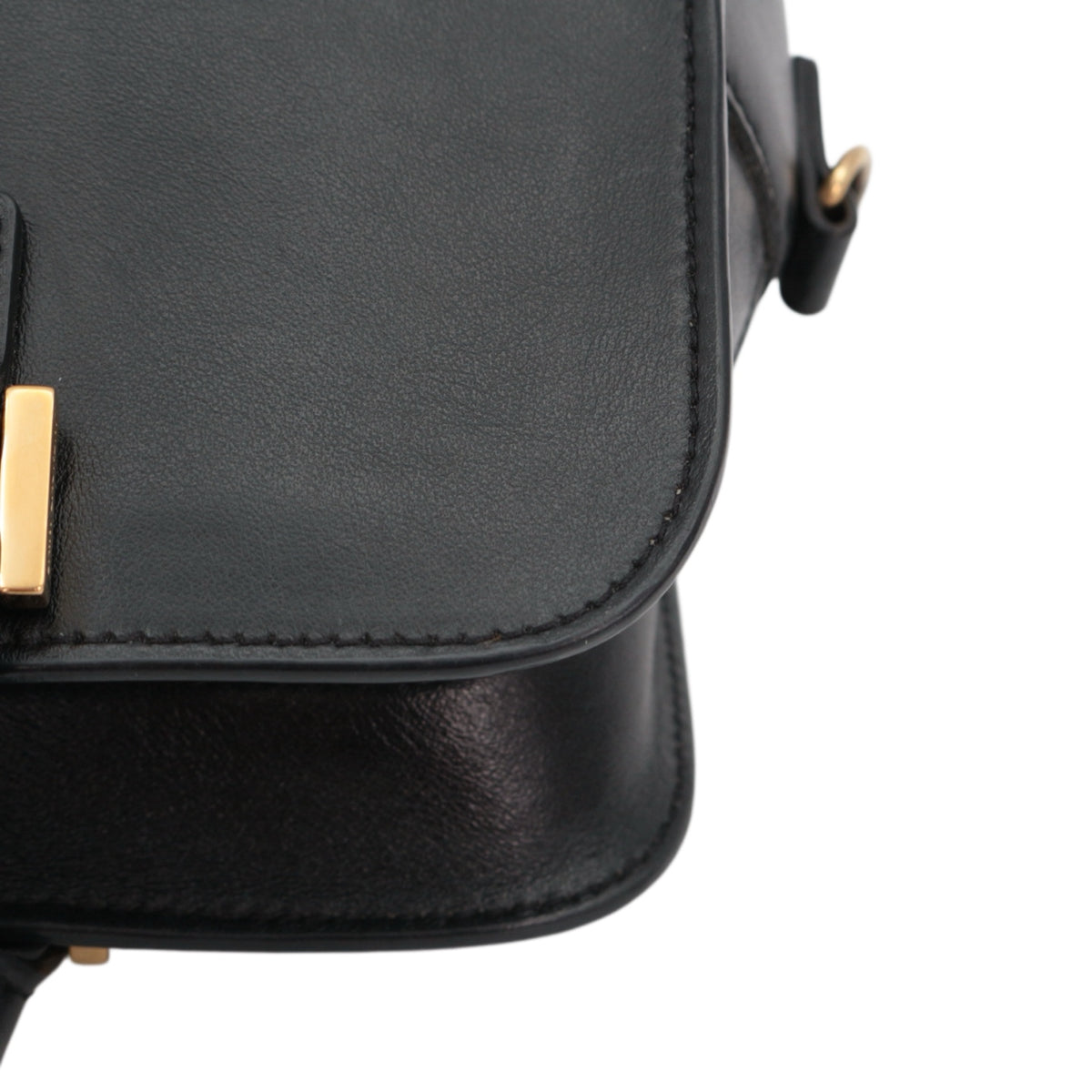 SAINT LAURENT Black Leather Baby Cabas 2-Way Bag [Used]