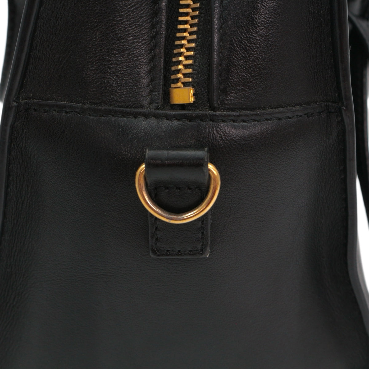 SAINT LAURENT Black Leather Baby Cabas 2-Way Bag [Used]