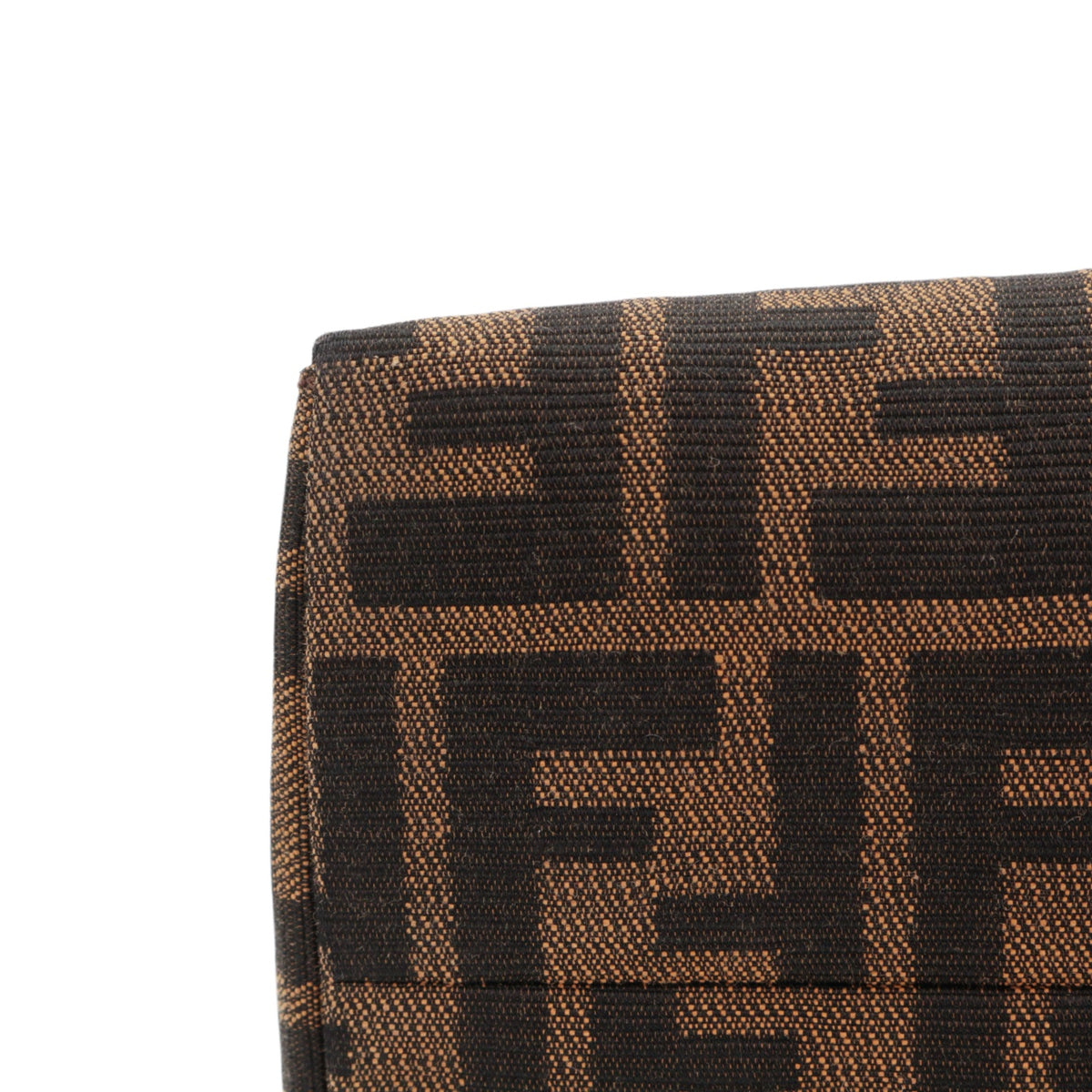 FENDI Vintage Brown Zucca Canvas FF Buckle Shoulder Bag [Used]