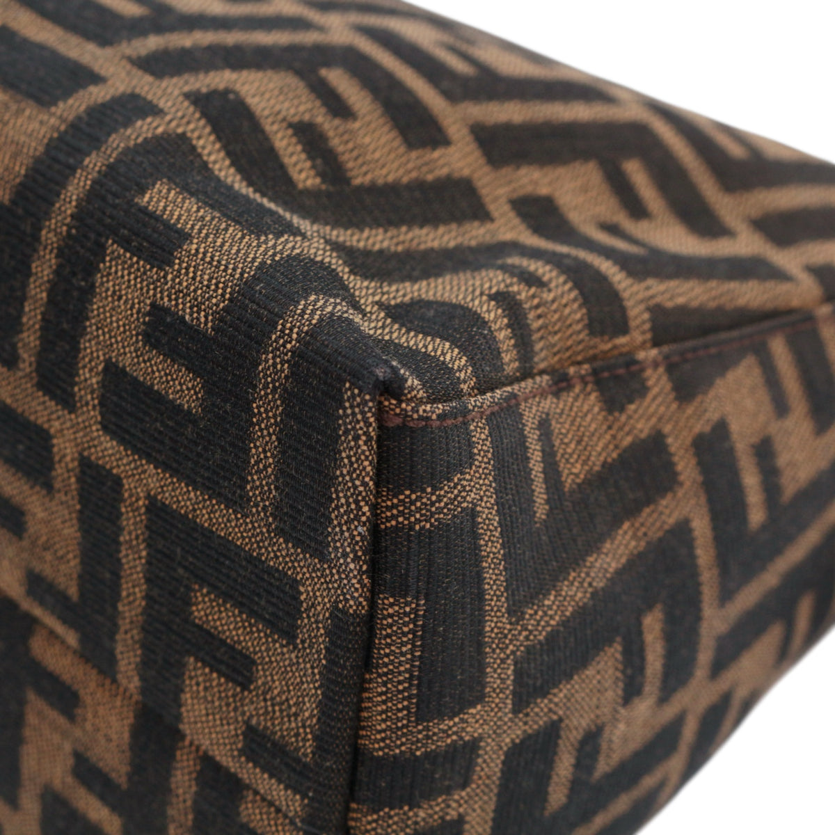 FENDI Vintage Brown Zucca Canvas FF Buckle Shoulder Bag [Used]