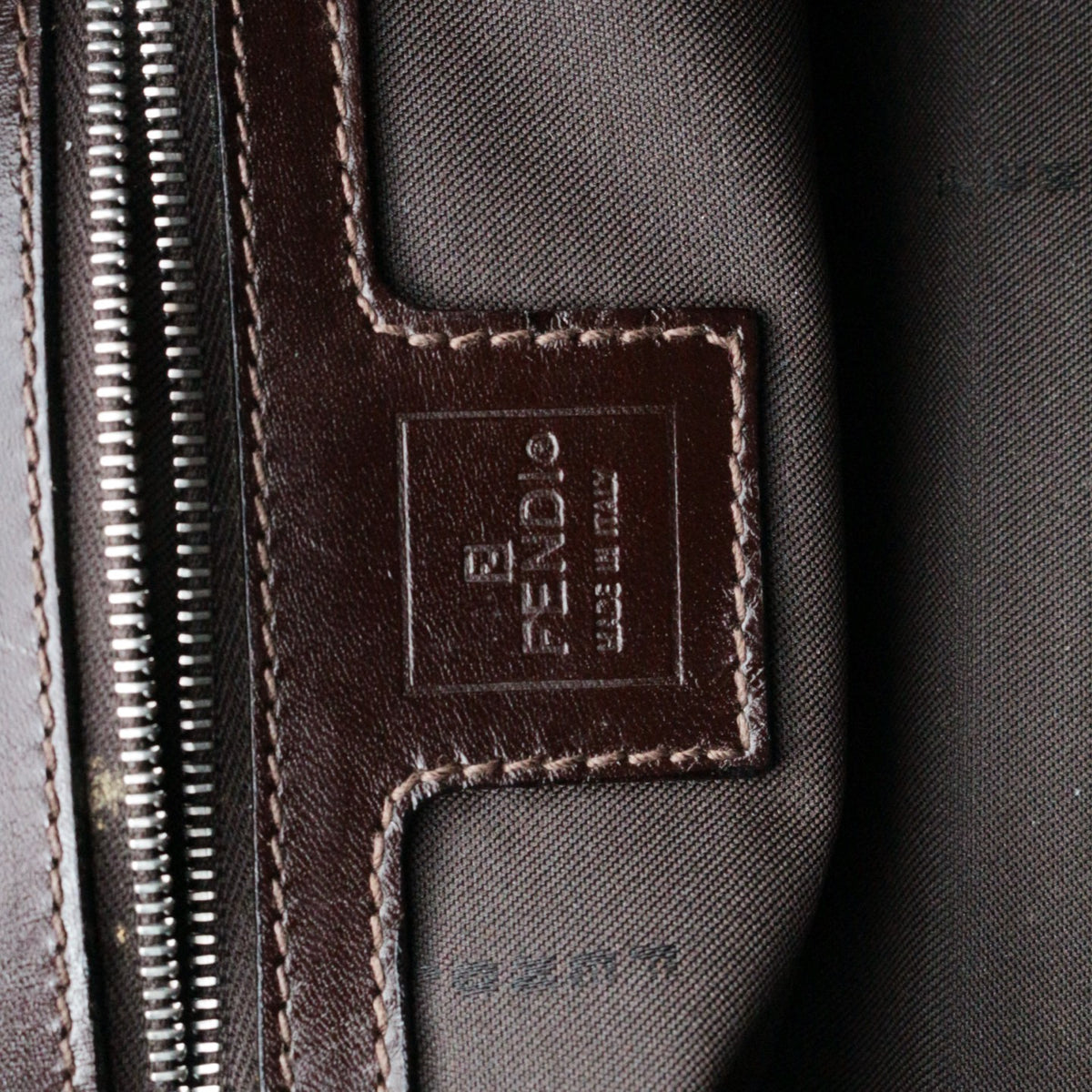FENDI Vintage Brown Zucca Canvas FF Buckle Shoulder Bag [Used]