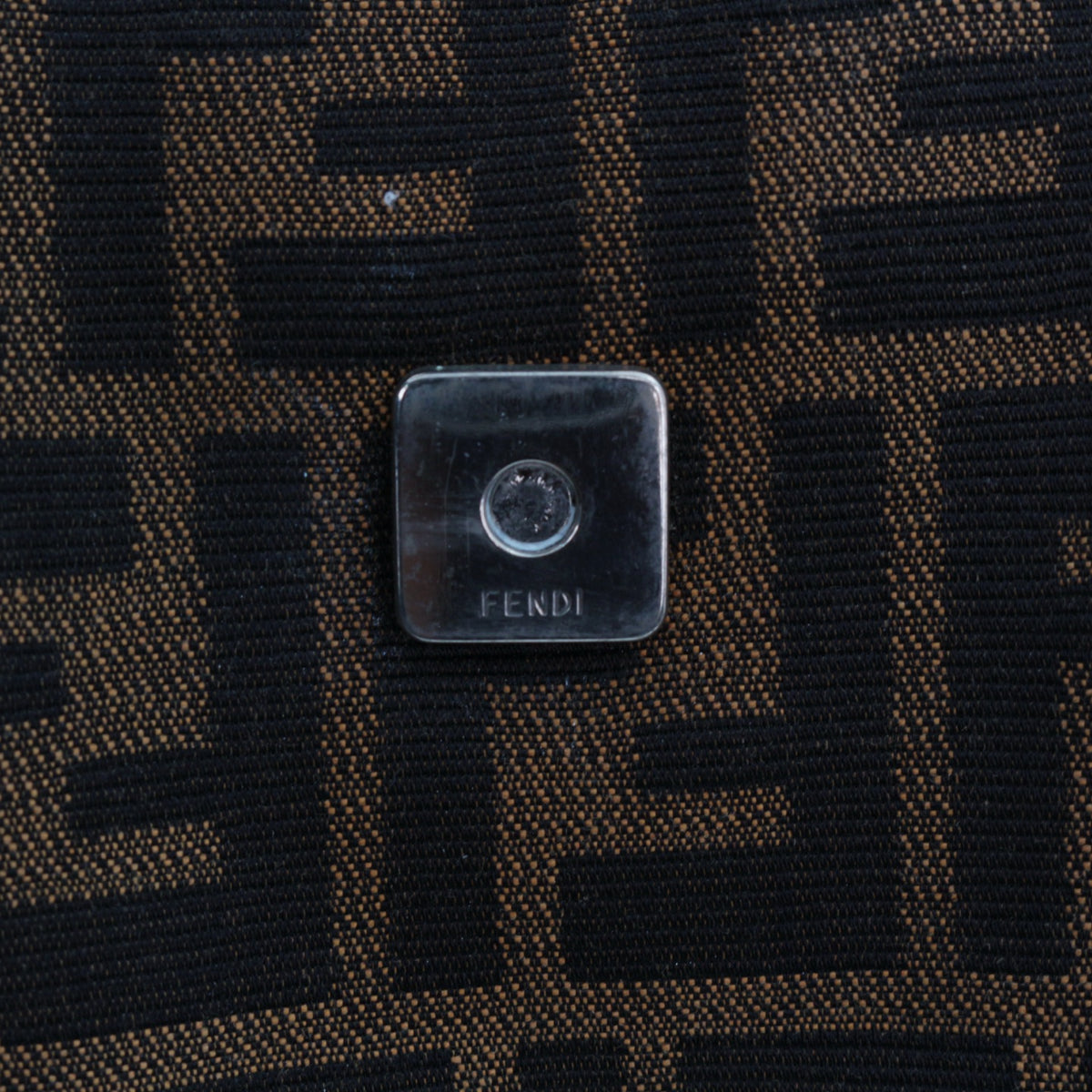 FENDI Vintage Brown Zucca Canvas FF Buckle Shoulder Bag [Used]