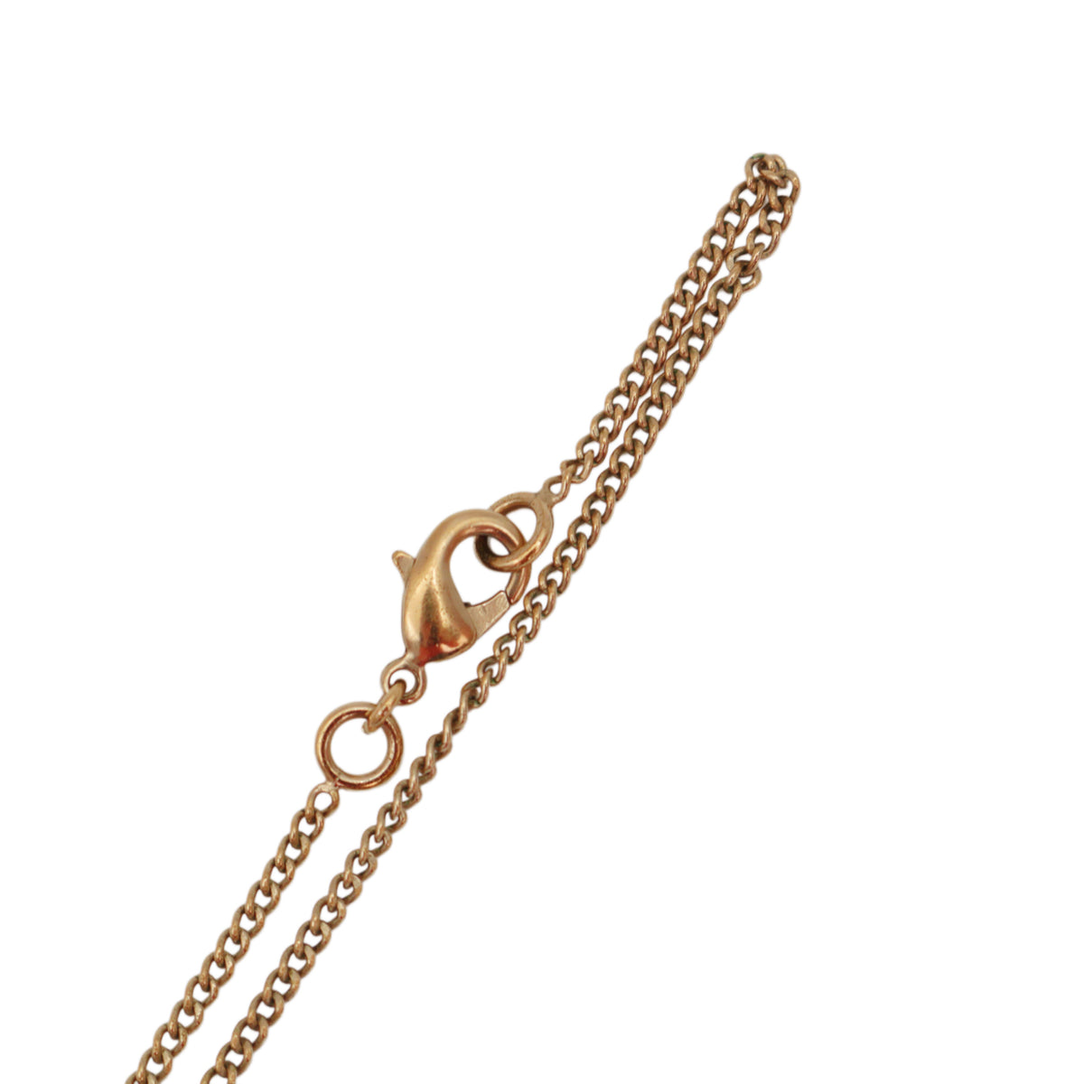 CHANEL B13C Black Enamel Double CC Faux Pearl Pendant Necklace [Used]