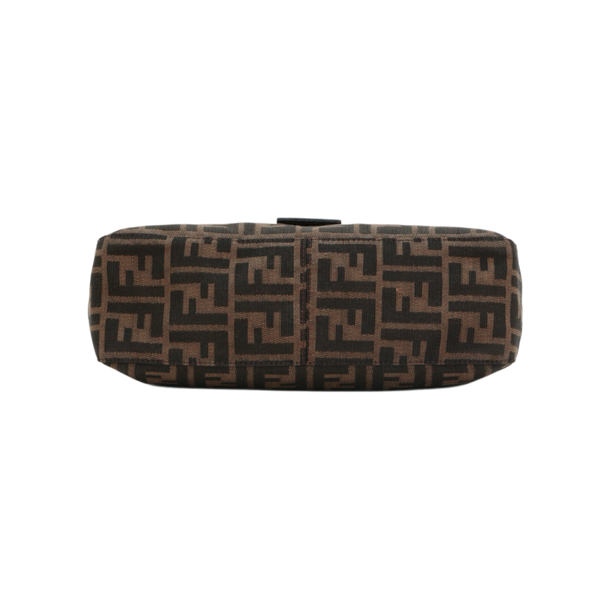 FENDI Brown Zucca Canvas FF Buckle Shoulder Bag [Used]