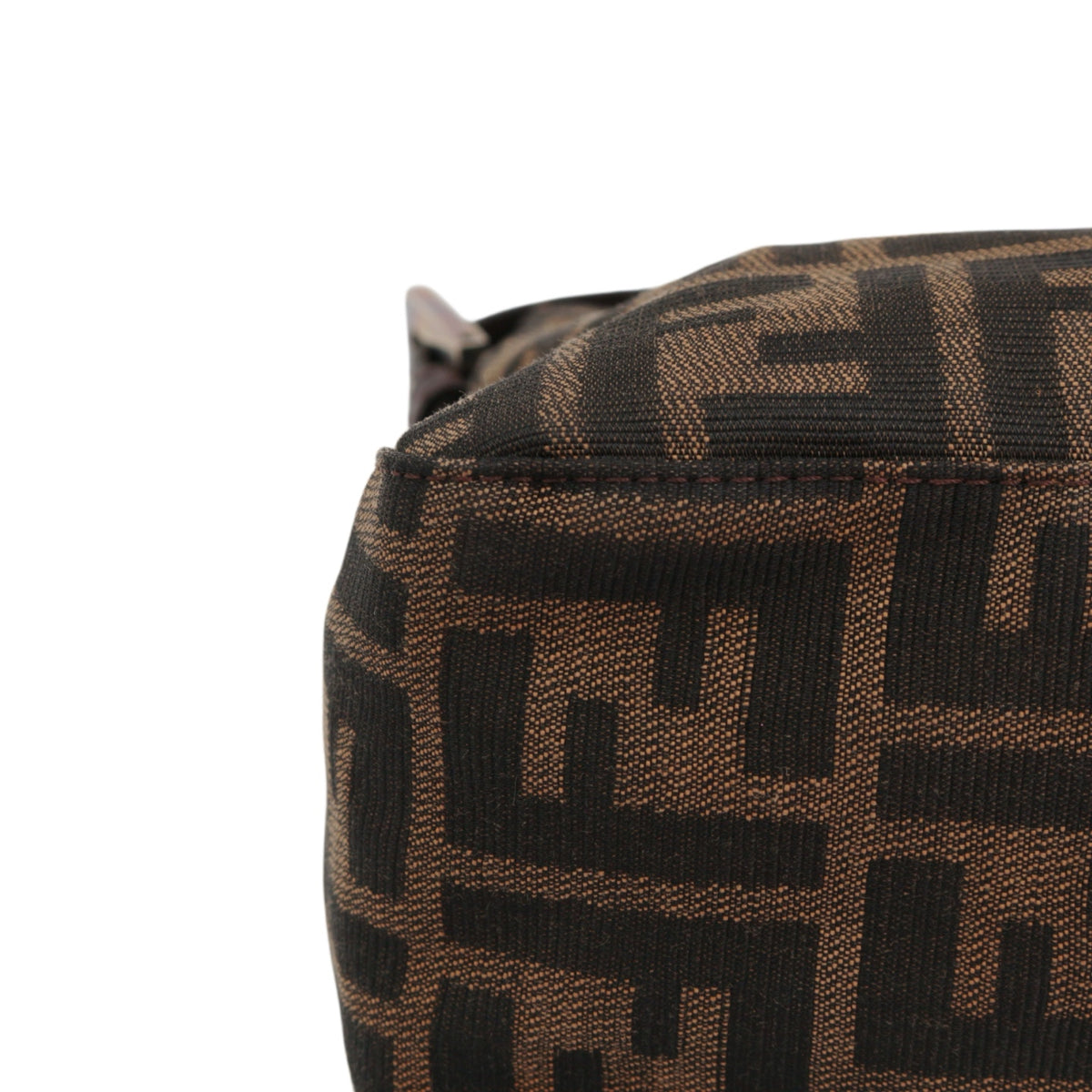 FENDI Brown Zucca Canvas FF Buckle Shoulder Bag [Used]