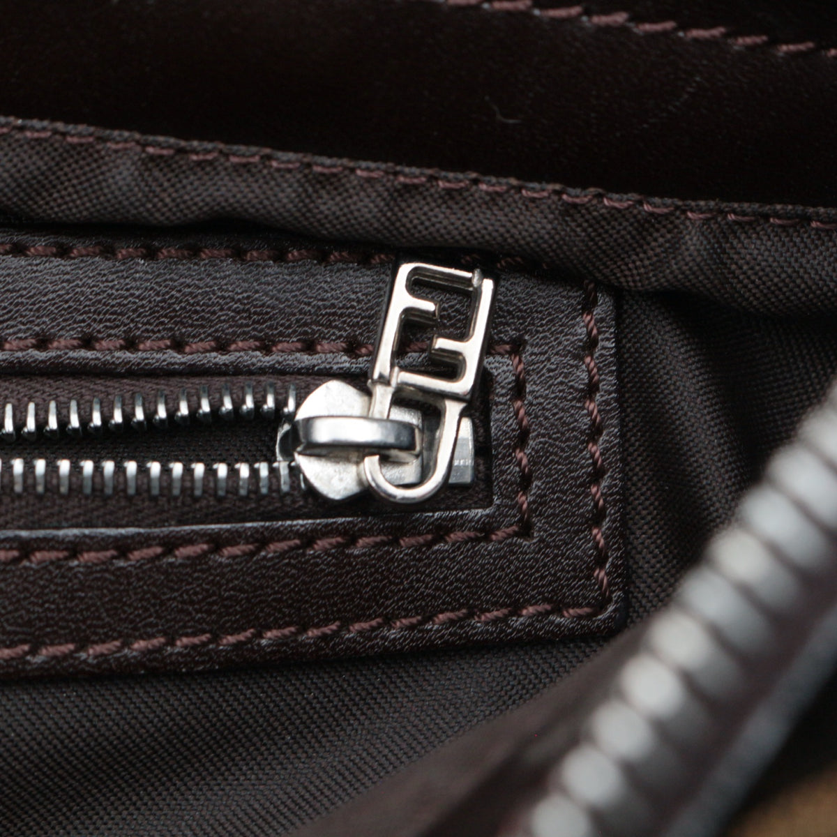 FENDI Brown Zucca Canvas FF Buckle Shoulder Bag [Used]
