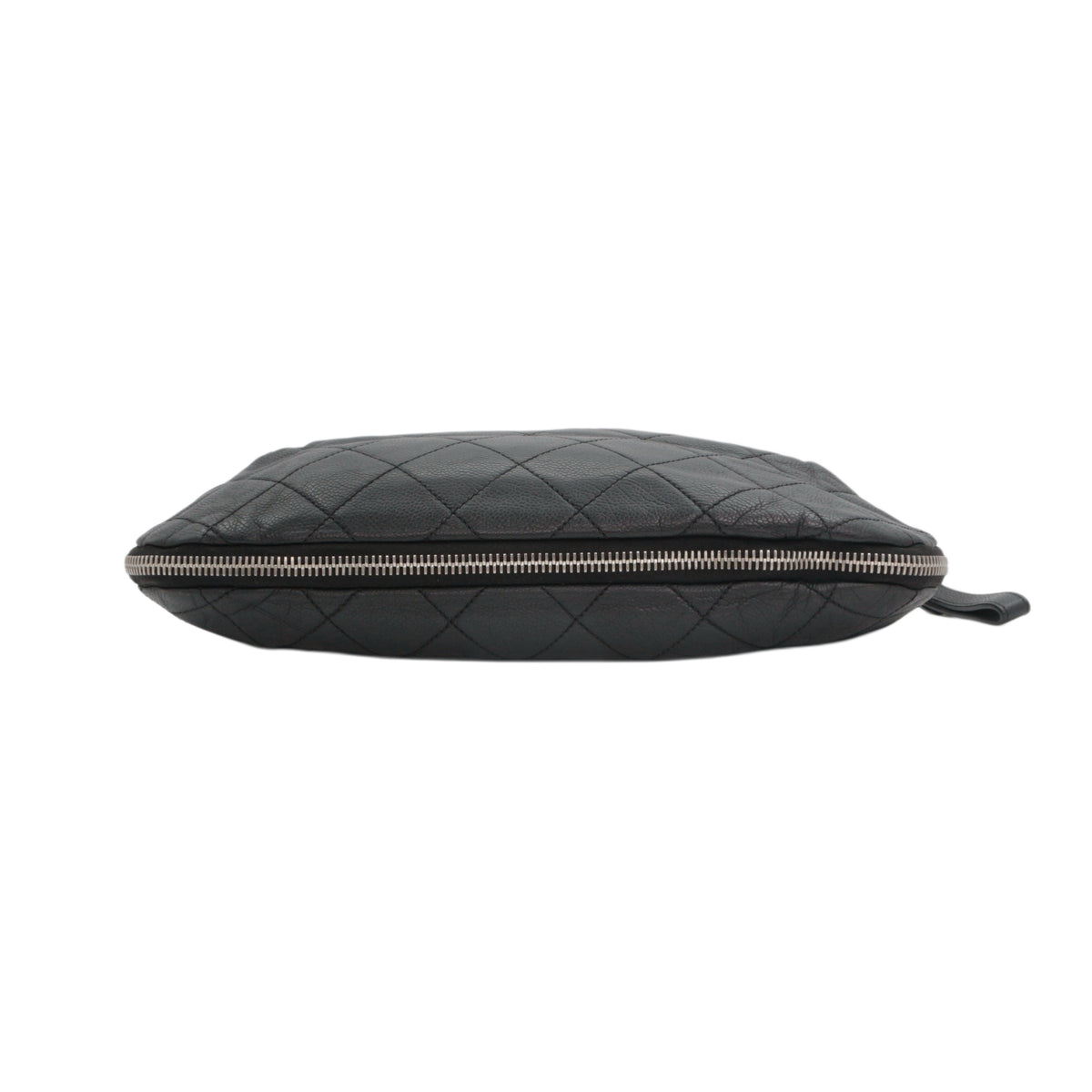CHANEL Black Quilted Caviar Leather Large CC Zip Tote Bag [Used]