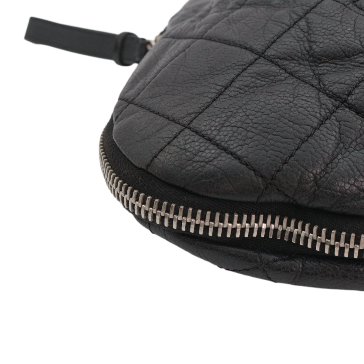 CHANEL Black Quilted Caviar Leather Large CC Zip Tote Bag [Used]