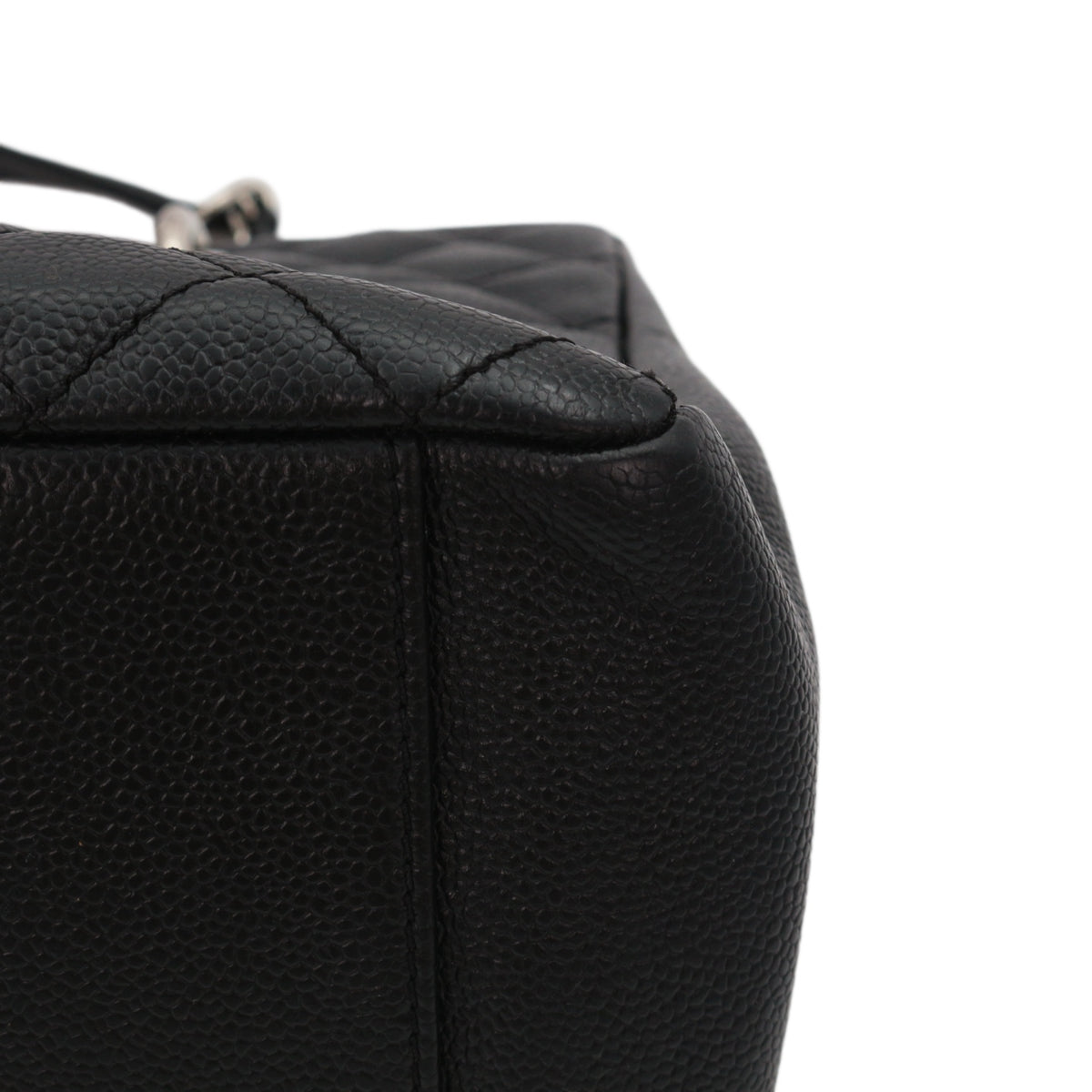 CHANEL Black Caviar GST Tote Bag Silver Hardware [Used]