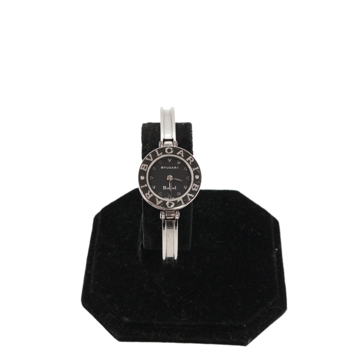 BVLGARI B.zero1 Black & Silver Stainless Steel Bangle Quartz Watch [Used]