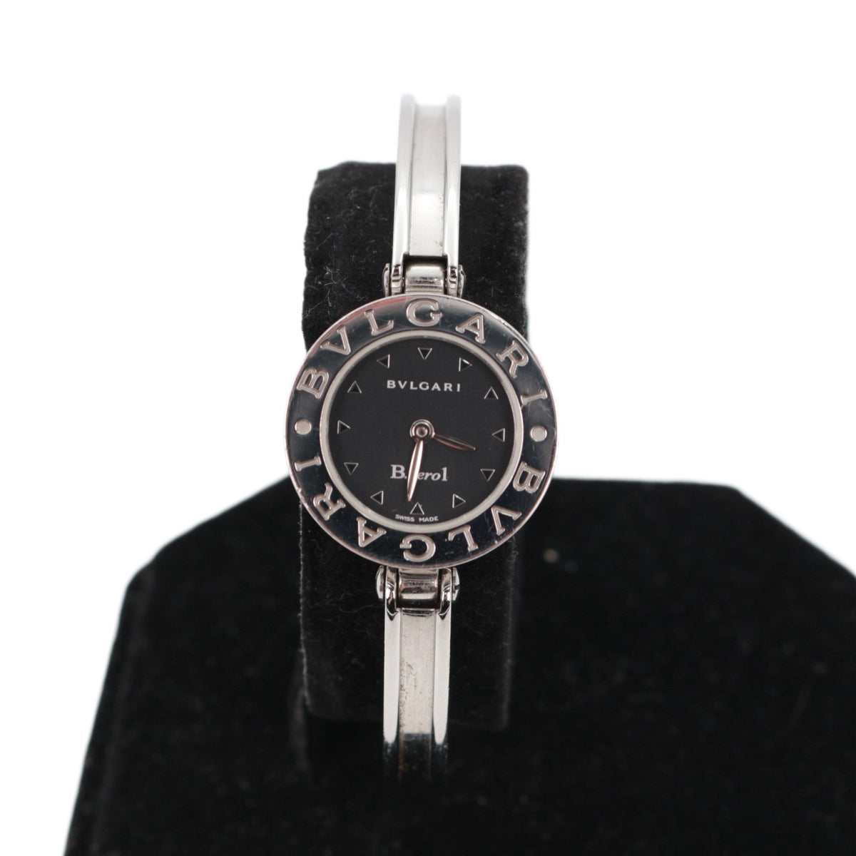 BVLGARI B.zero1 Black & Silver Stainless Steel Bangle Quartz Watch [Used]