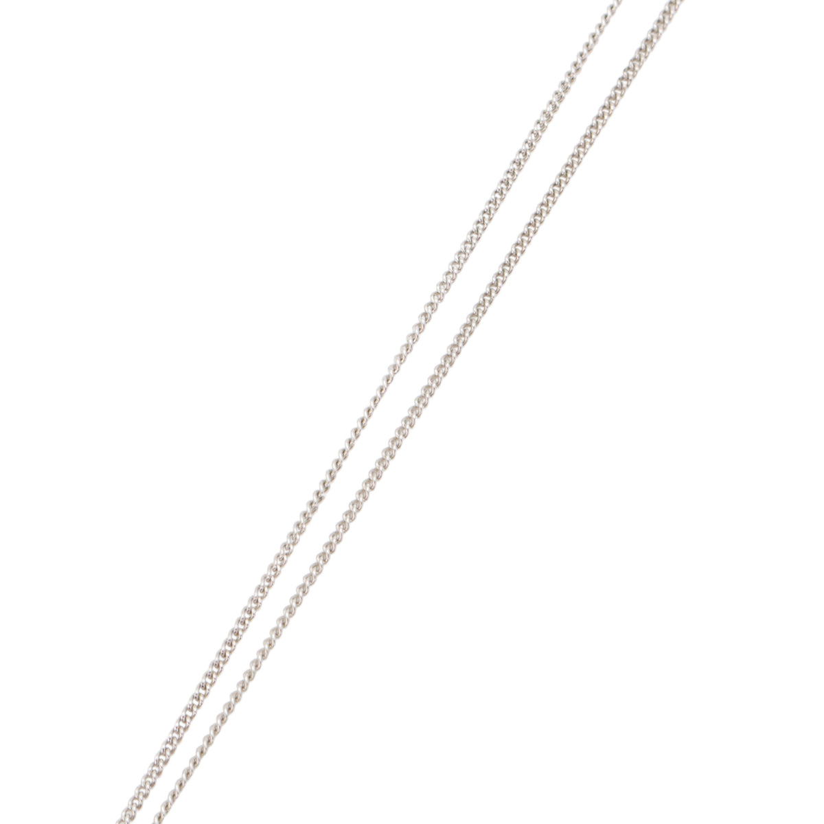 CHANEL 05V Silver-Tone CC Rhinestone Pendant Necklace [Used]