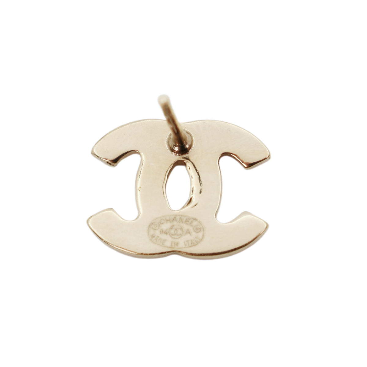 CHANEL 04A Gold-Tone Multicolor Rhinestone CC Stud Earrings [Used]