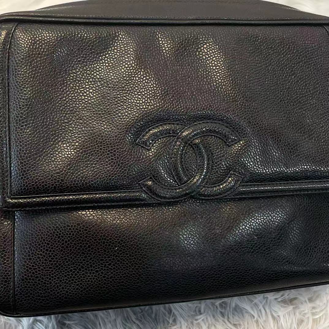 CHANEL Vintage Black Caviar Camera Shoulderbag [Used]