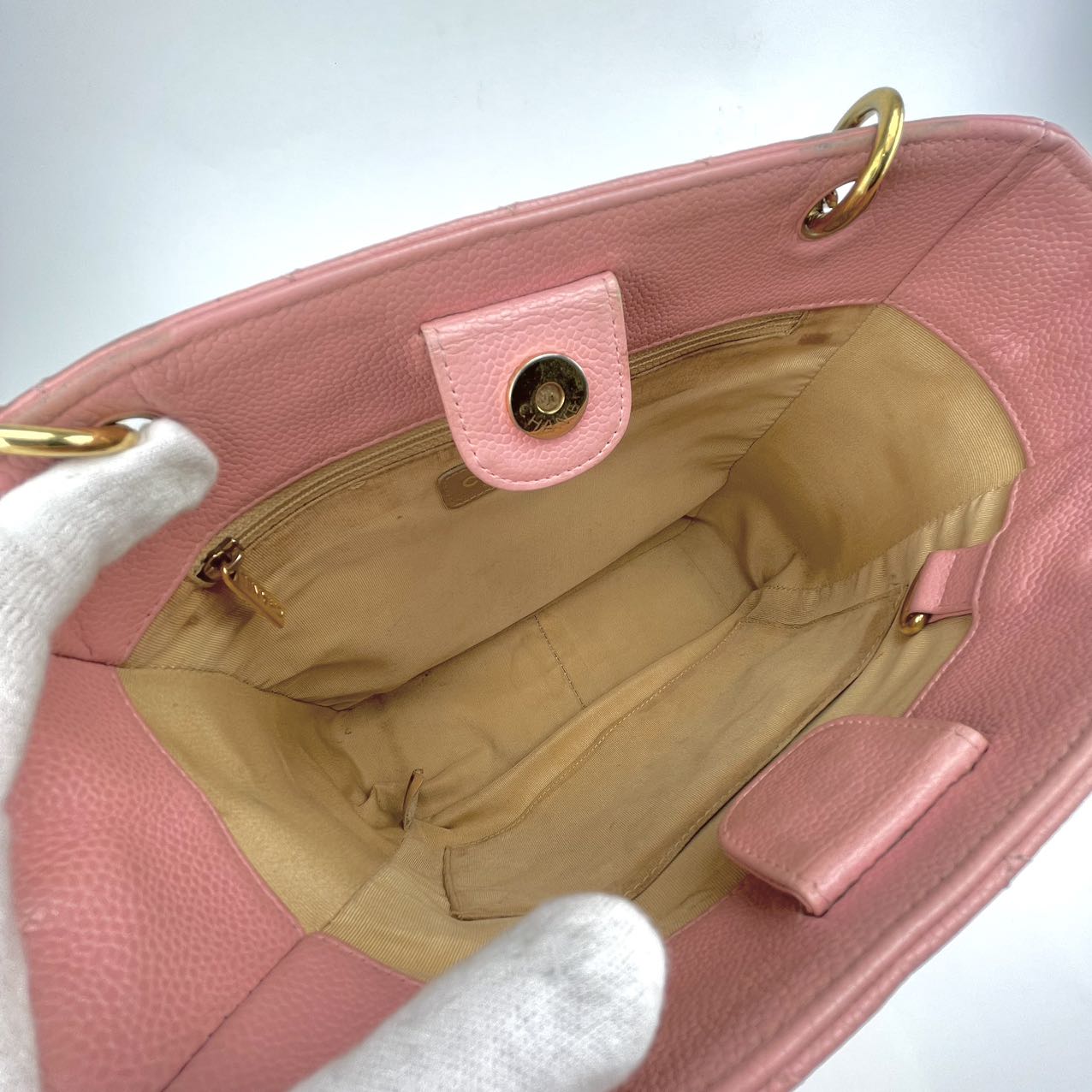 Chanel Pink Calfskin Tote Bag  [used]