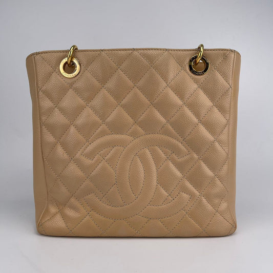 Chanel Latte Leather Tote Bag [Used]