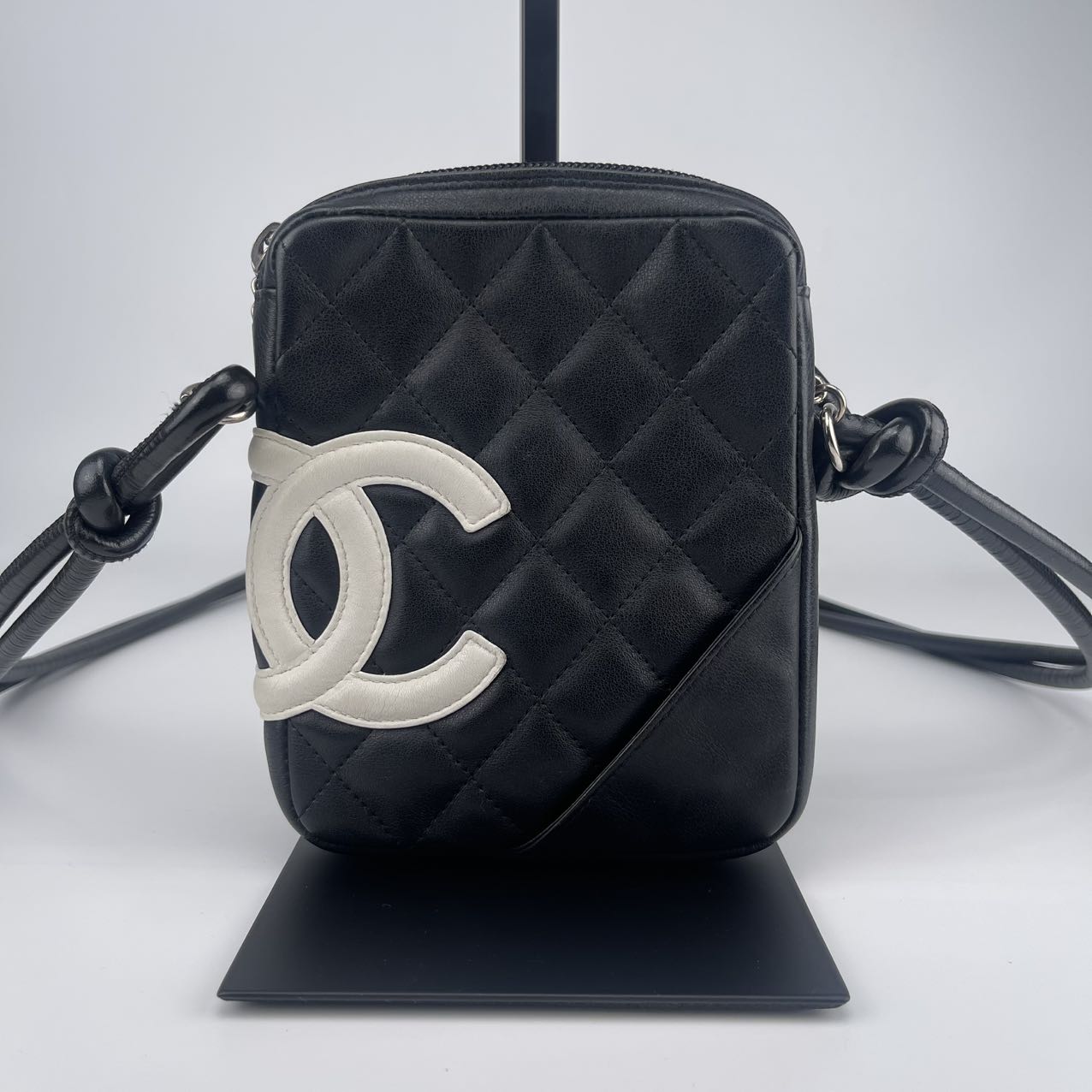 Chanel Black and White Cambon Camera Bag [Used]