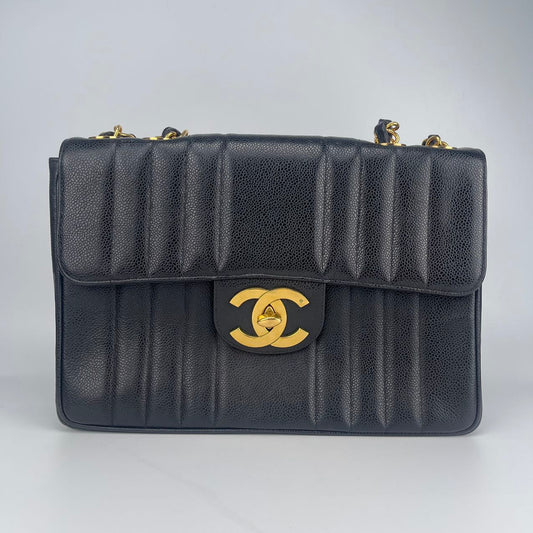 Chanel Caviar Leather Black 30 [Used]