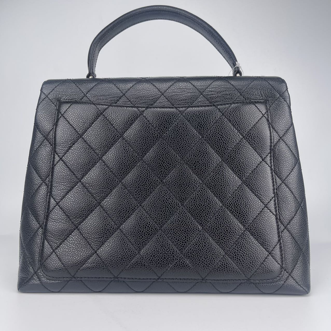 Chanel Black and Silver Kelly Handbag [Used]