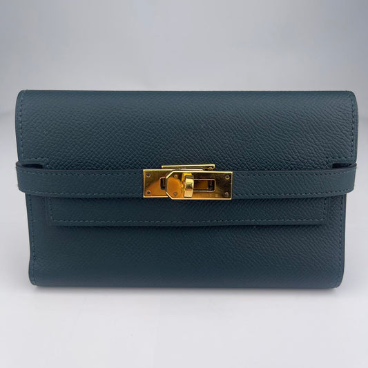 Hermès Dark Green Kelly Short Wallet [used]