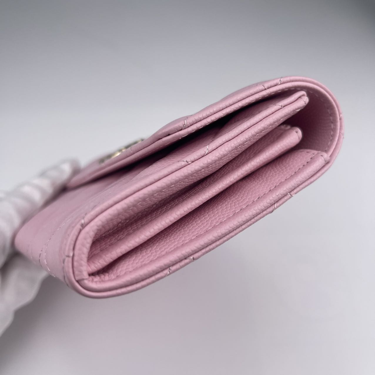 CHANEL Pink Caviar Skin Cocomark Wallet [Used]