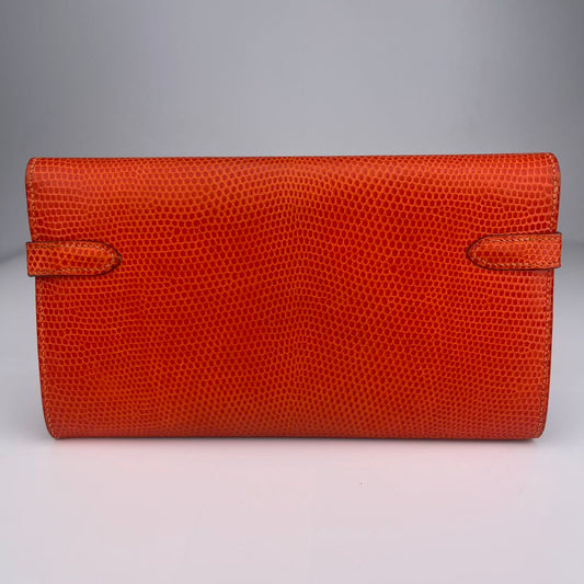 Hermès Kelly Lizard Skin Long Wallet [used]