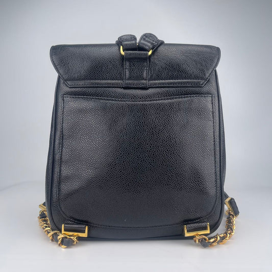 Chanel Litchi Cowhide Leather Backpack [used]