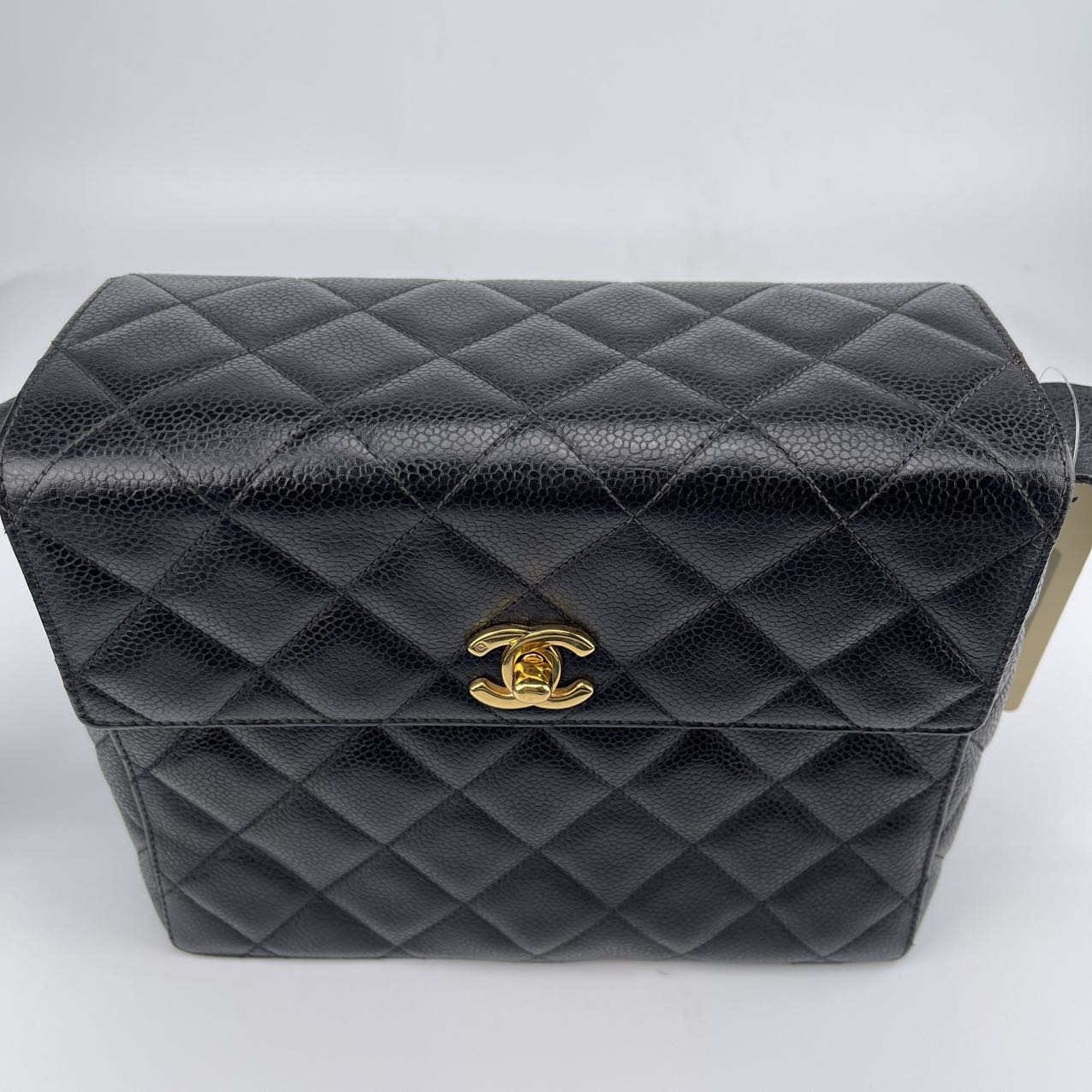 Chanel Black and Gold Cowhide Box Bag[used]