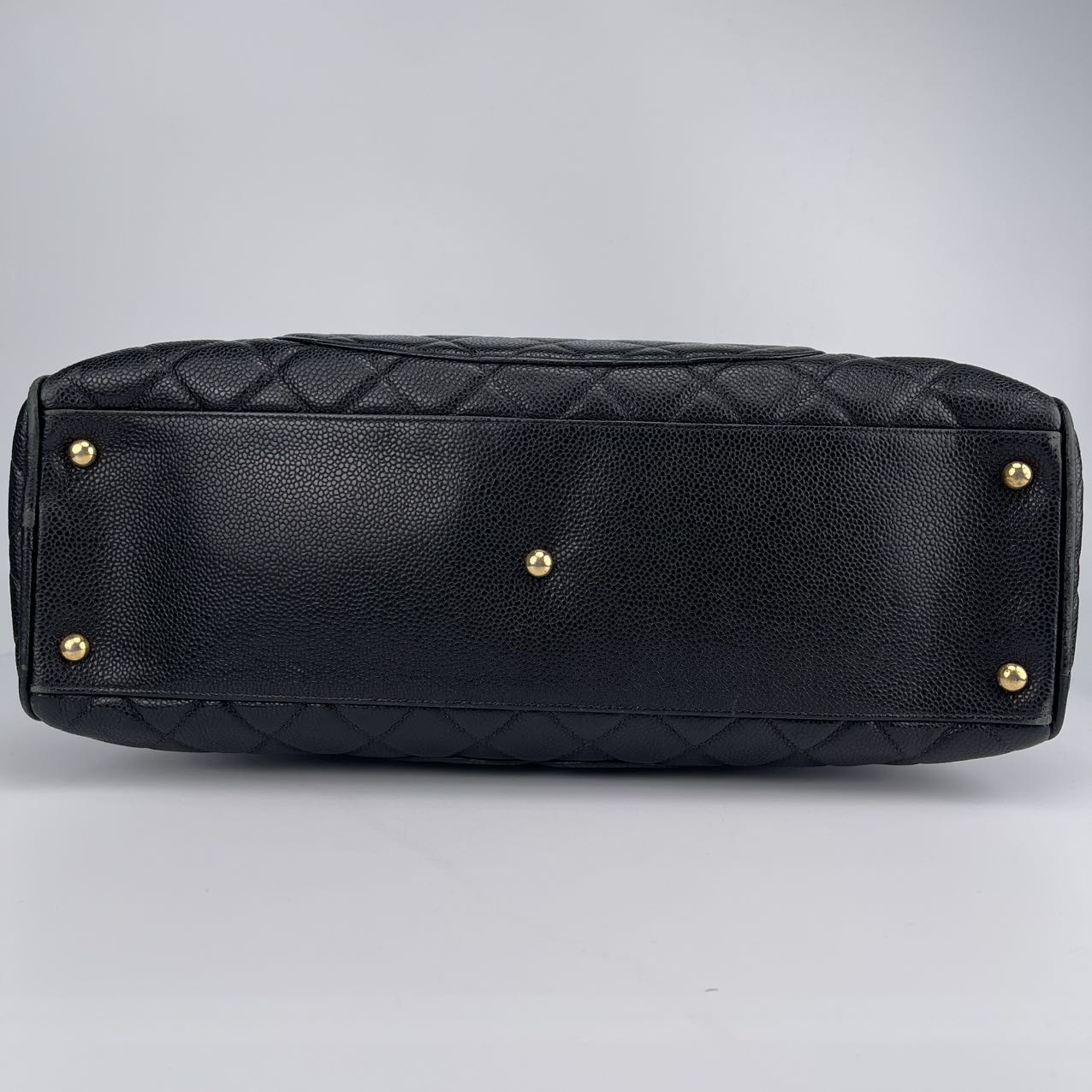 Chanel Black Caviar Leather Large Bowling Handbag [Used]