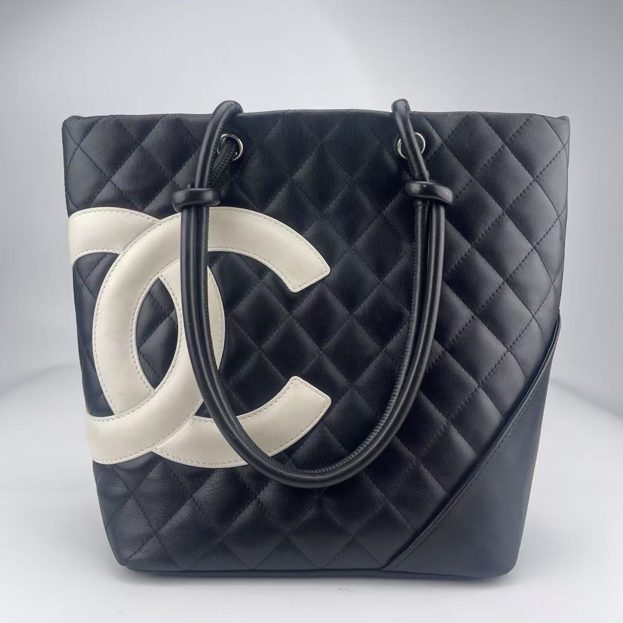 Chanel Cambon black handbag medium [used]