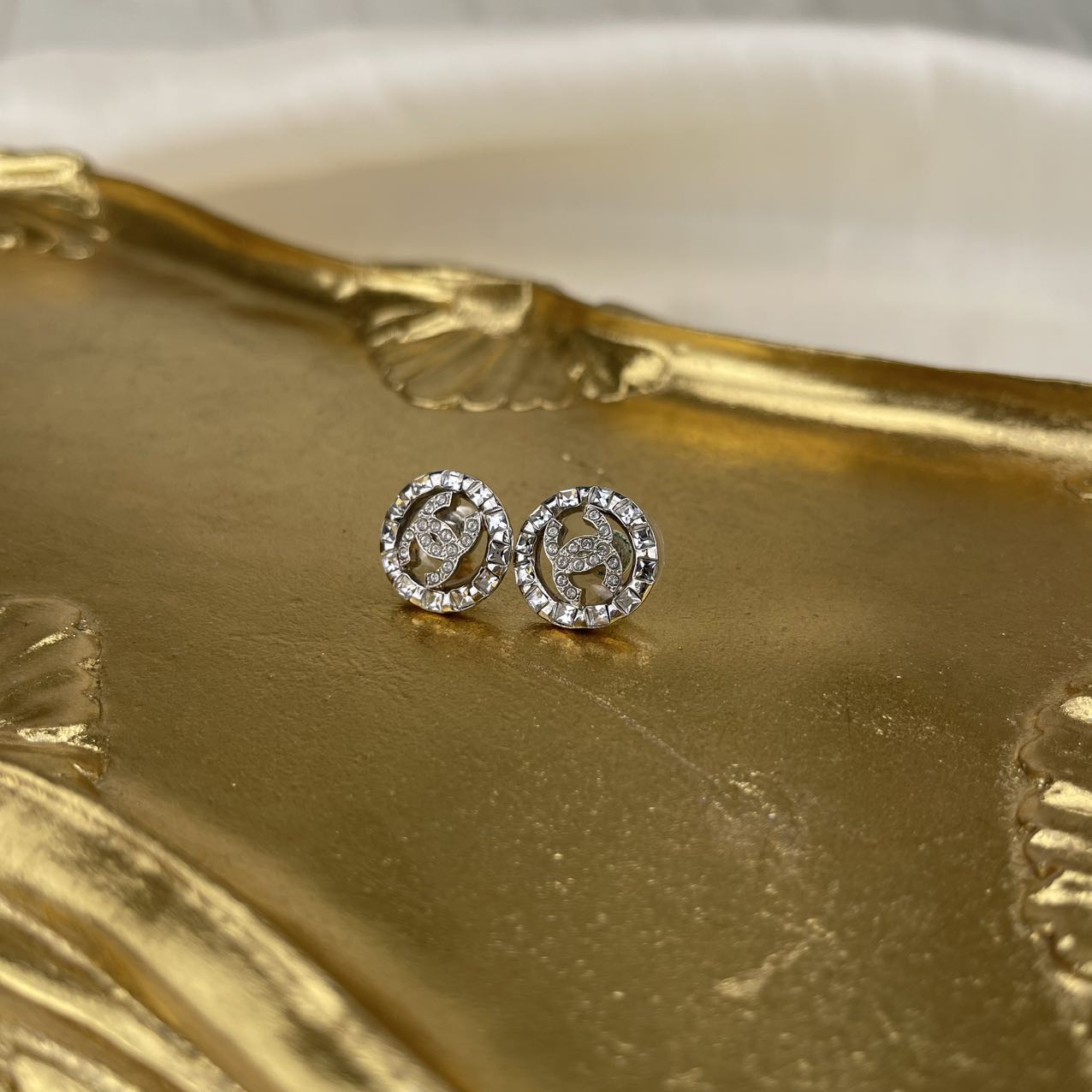 Chanel C22P Coco Mark Stud Earrings[Used]