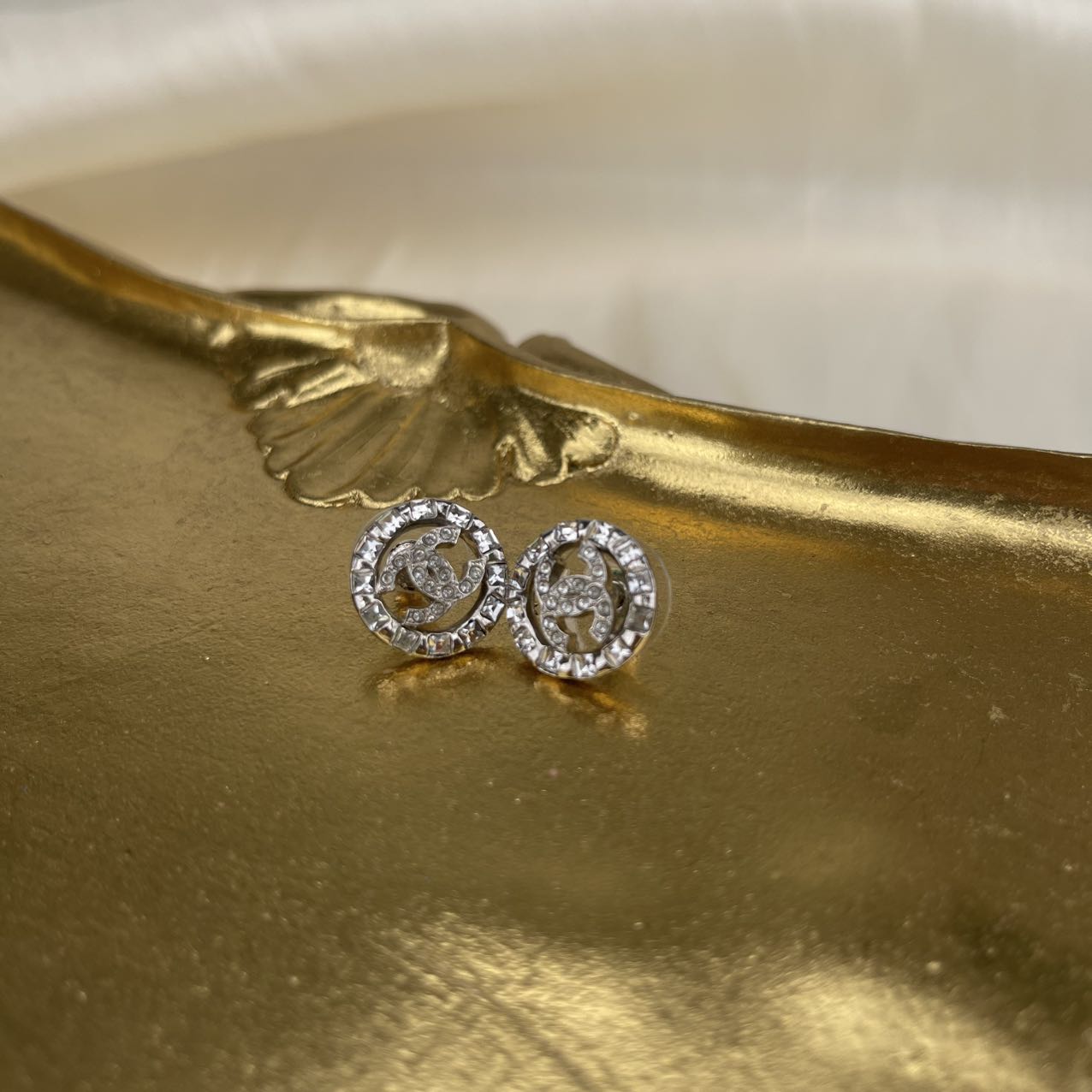 Chanel C22P Coco Mark Stud Earrings[Used]