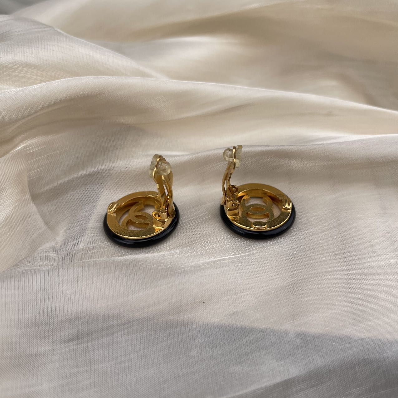 Chanel Coco Mark Round Clip-On Earrings[Used]
