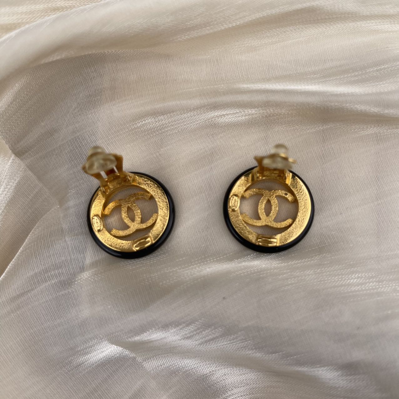 Chanel Coco Mark Round Clip-On Earrings[Used]