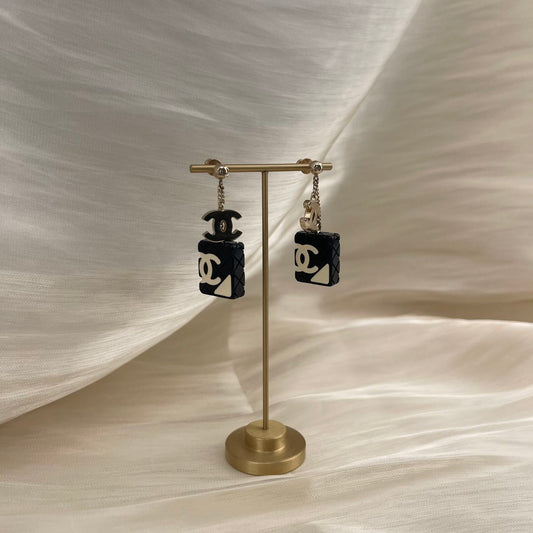 CHANEL Cambon Pierced Earrings 05C[used]