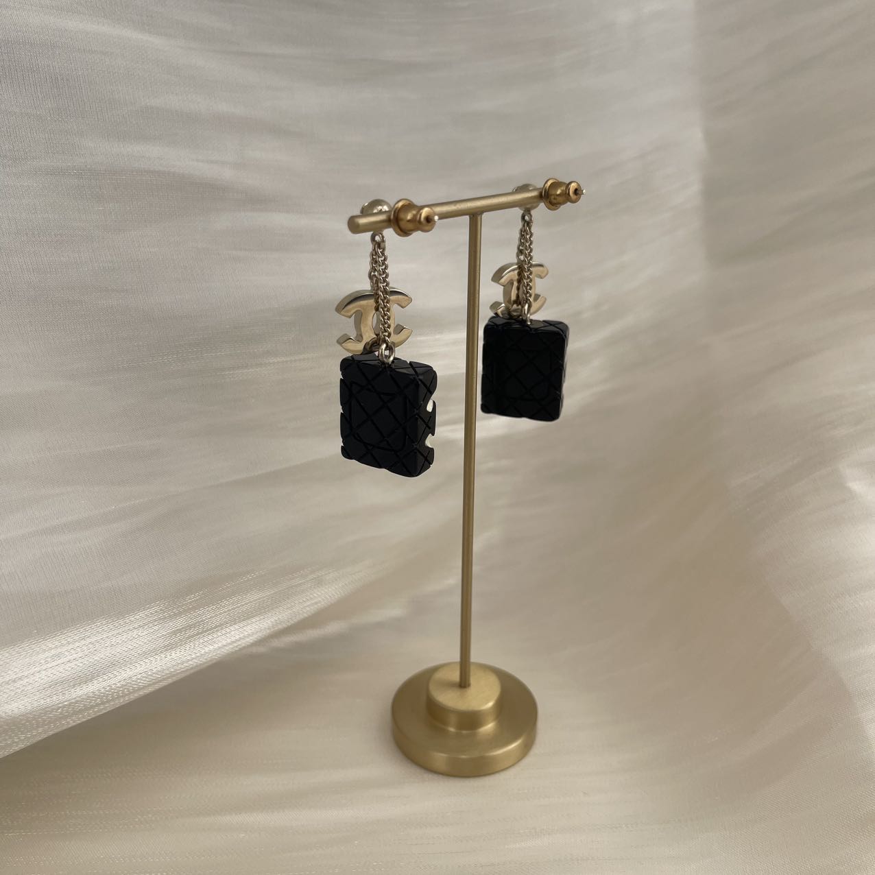 CHANEL Cambon Pierced Earrings 05C[used]