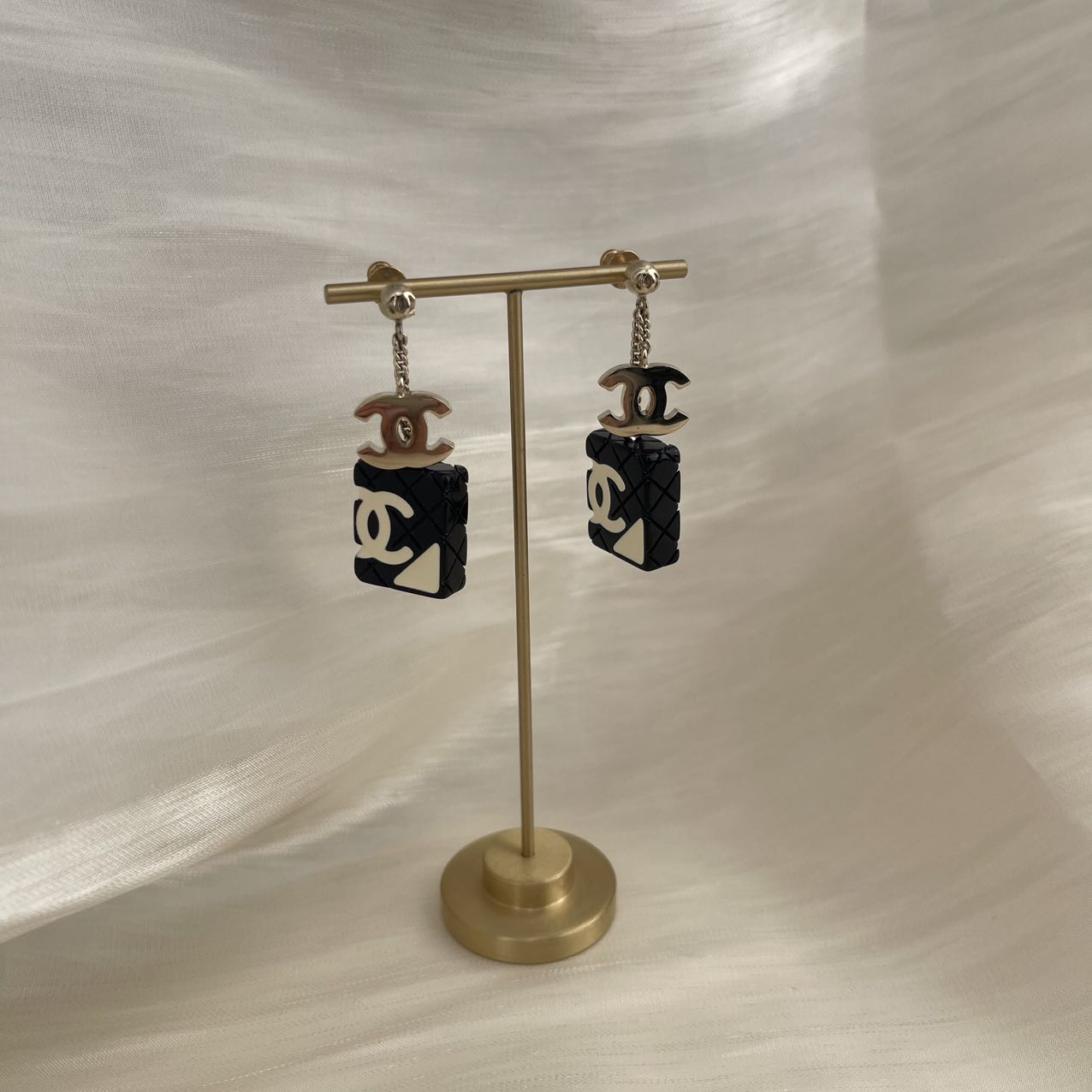 CHANEL Cambon Pierced Earrings 05C[used]