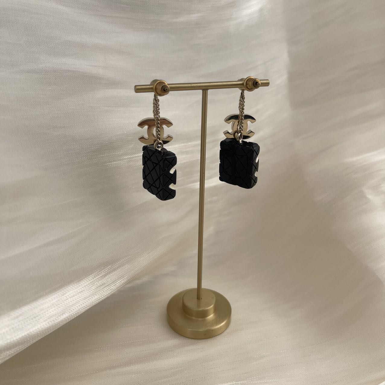 CHANEL Cambon Pierced Earrings 05C[used]