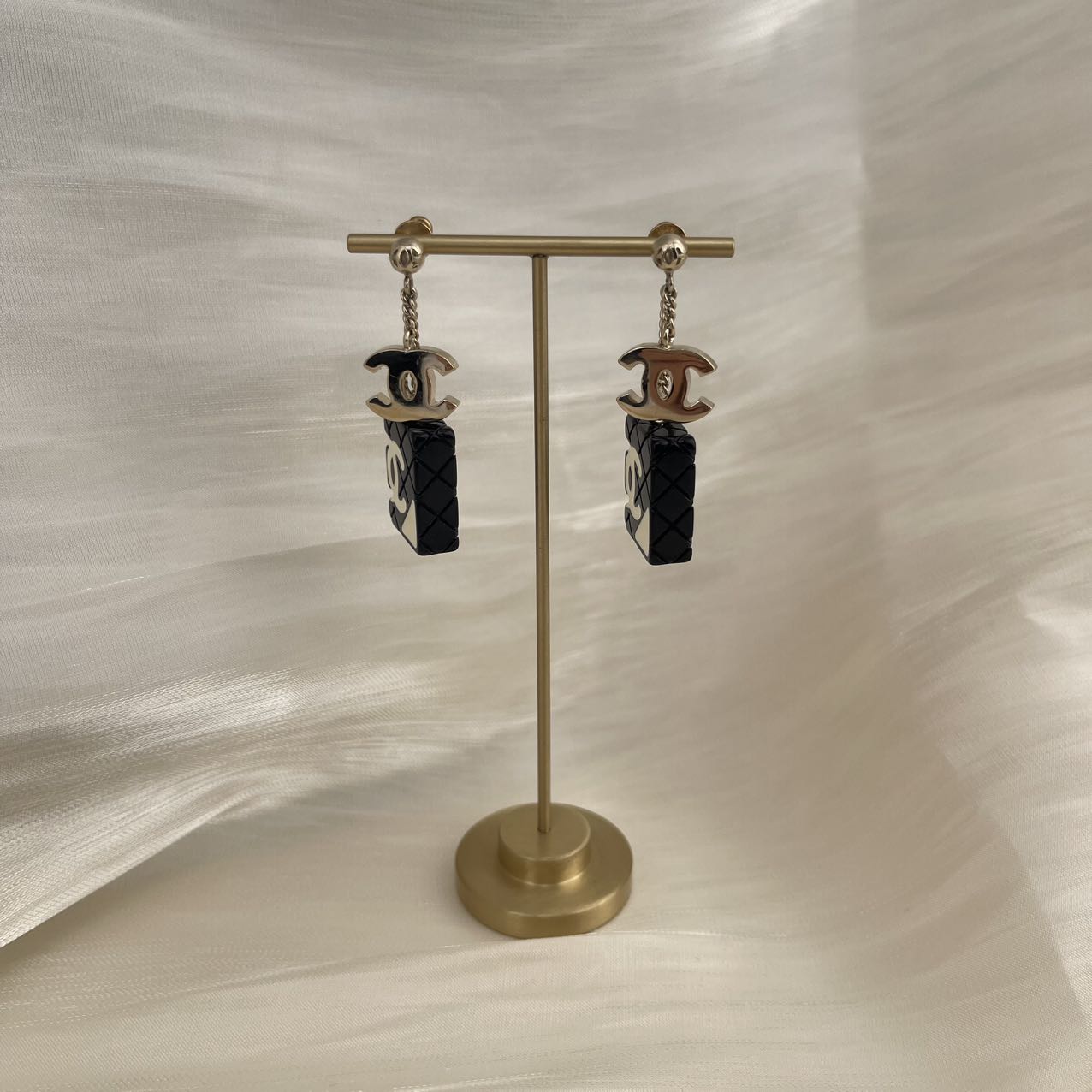 CHANEL Cambon Pierced Earrings 05C[used]