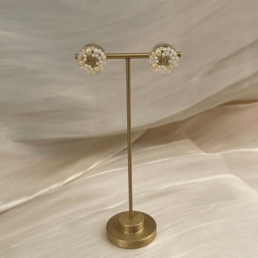 Chanel Coco Mark Earrings 13S – White Plastic[Used]
