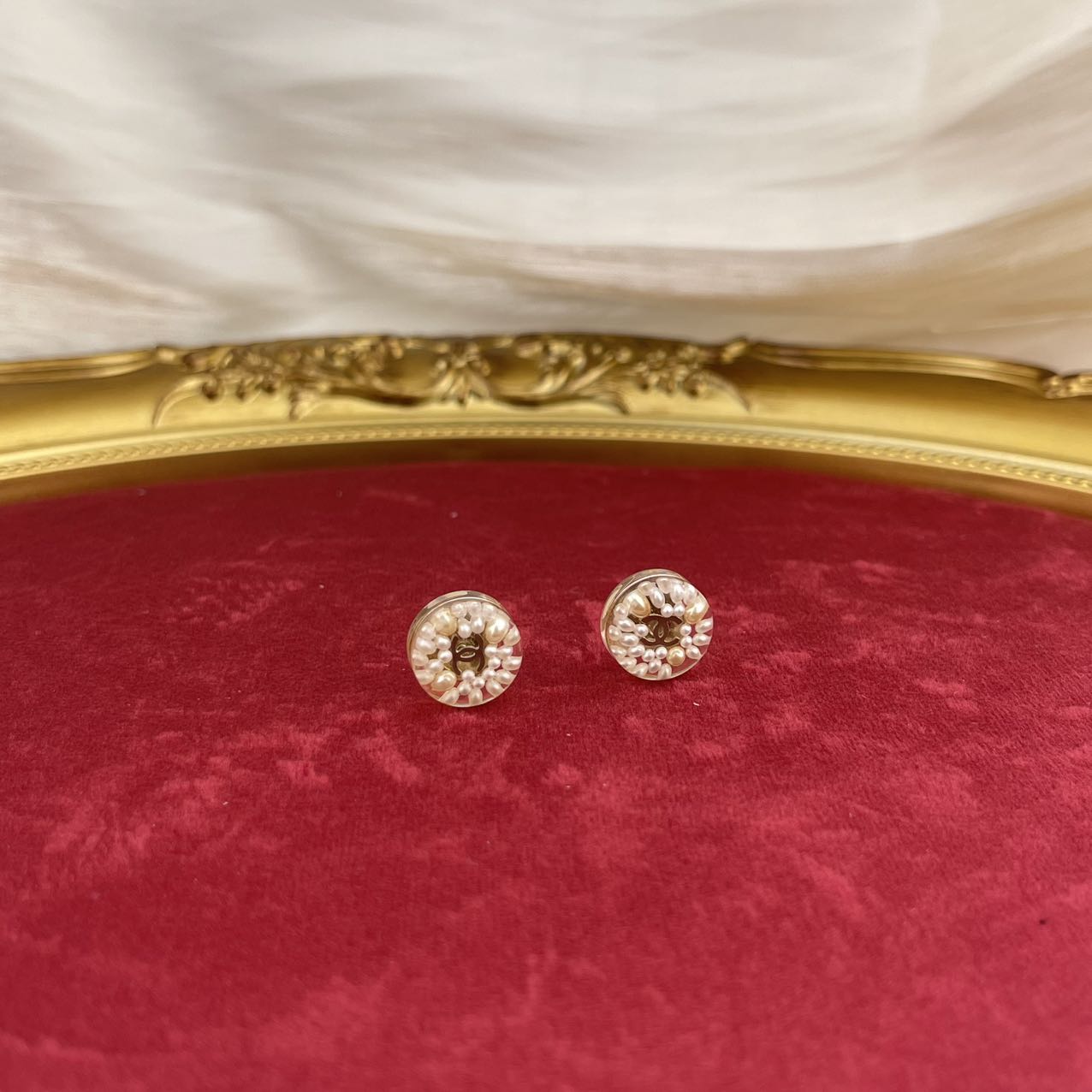 Chanel Coco Mark Earrings 13S – White Plastic[Used]