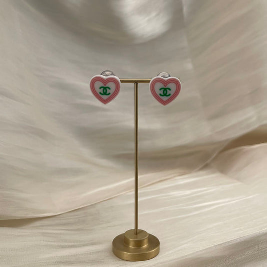CHANEL Coco Mark Heart Earrings [Used]