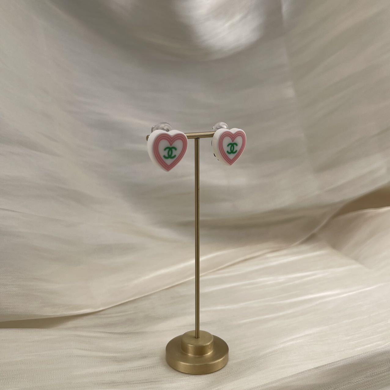 CHANEL Coco Mark Heart Earrings [Used]