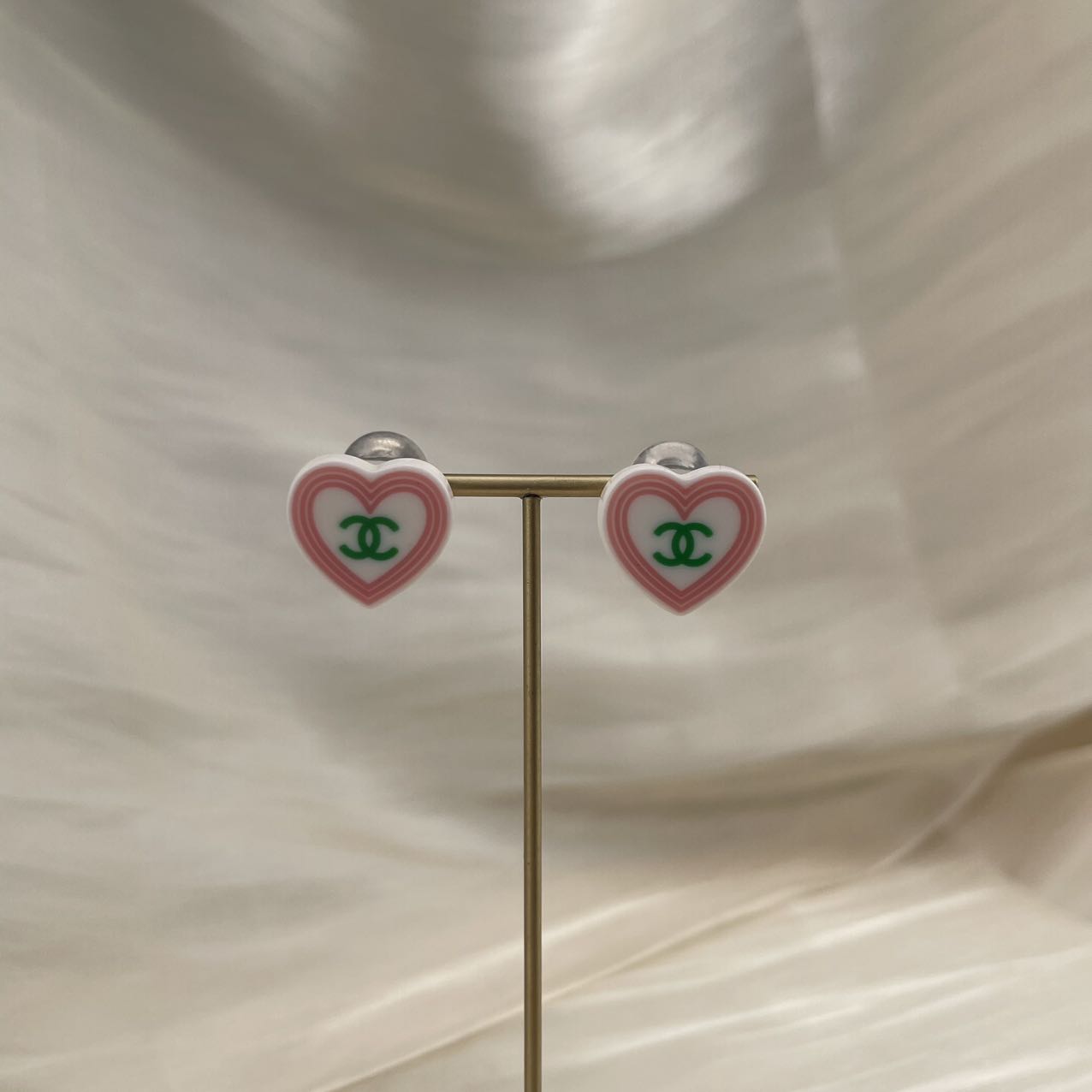 CHANEL Coco Mark Heart Earrings [Used]
