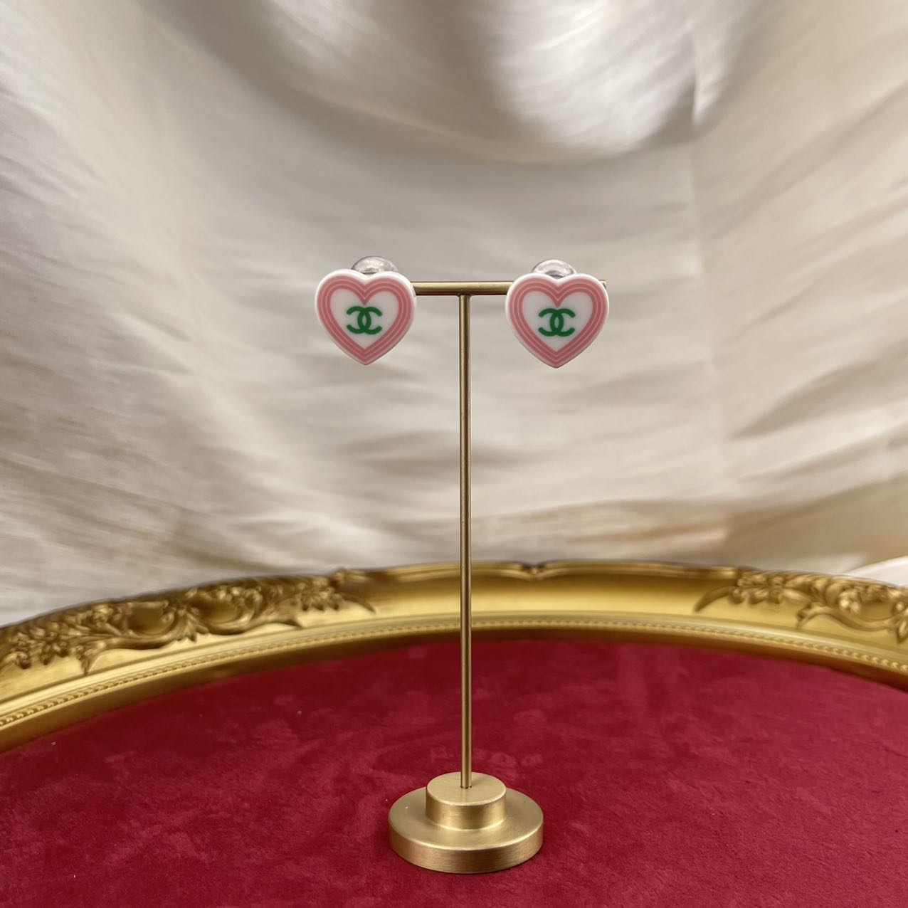 CHANEL Coco Mark Heart Earrings [Used]