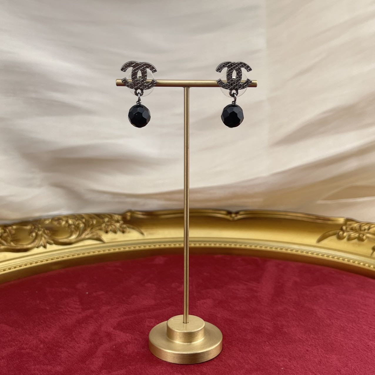 CHANEL Coco Mark Earrings E14V[Used]
