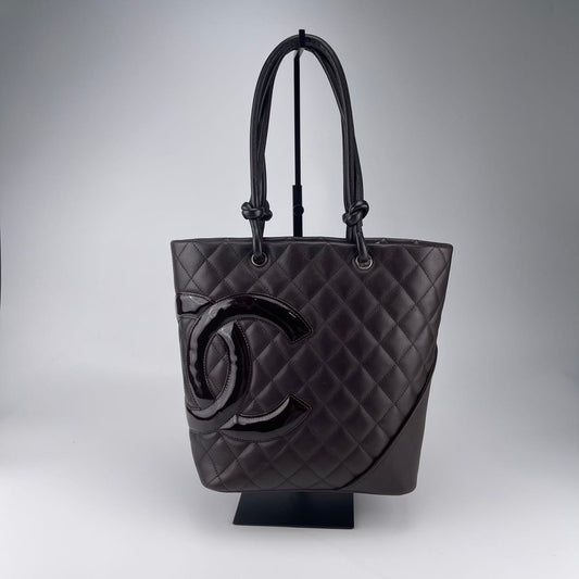 Chanel Chocolate Cambon Tote Bag[Used]